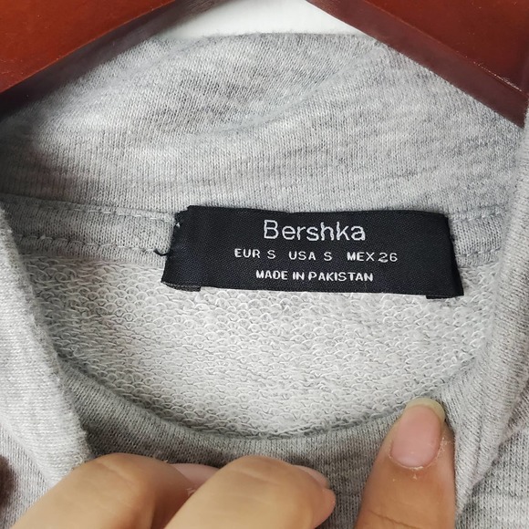 Bershka Womens Sz Small Color Block Sweatshirt Jersey Mini Dress - Picture 9 of 9